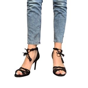 Vince Camuto Black Suede Sandals size 8 1/2